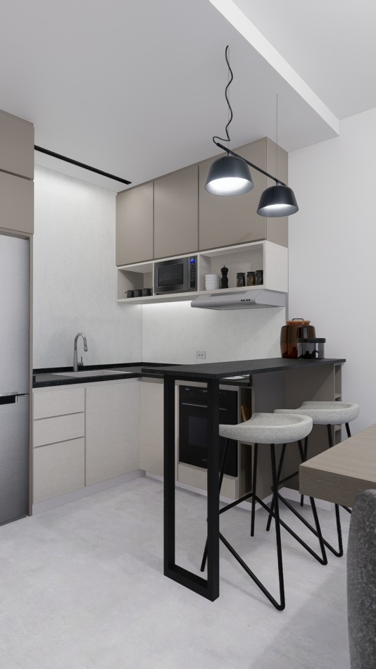 Departamento a estrenar de tres ambientes en venta en Palomar